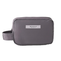 Portfard, Flippy, cu Maner, Material Impermeabil, pentru Cosmetice, 16 x 11 x 7 cm, Gri