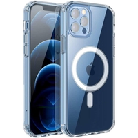 Husa MagSafe Silicone pentru iPhone 14 Pro, Vafy, Transparenta