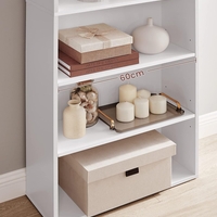 VASAGLE Biblioteca 6 rafturi, in stil scandinav, rafturi ajustabile, PAL, 60x24x179 cm, alb