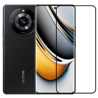 Folie Sticla Securizata, Vafy, Compatibila cu Realme 11 Pro+, Full Glue, Margini Negre, Transparent