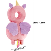 Perna tip Rucsac pentru Protectia Capului, Vafy, Tetiera tip Unicorn, pentru Bebelusi, 33x6x19 cm, 180 g, Roz