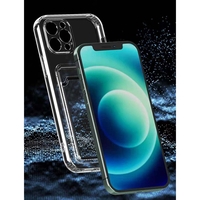Husa protectie Vafy cu suport card compatibila cu Apple iPhone X/XS Transparent