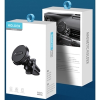 Suport Auto Magnetic Flippy 360 grade cu prindere de grila de aerisire, 50 mm, Ajustabil, 4 Magneti incorporati, Negru