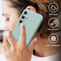 Husa de Protectie Matte TPU, Vafy, pentru Xiaomi Redmi 13C, Protectie Camera, Antisoc, Antizgariere, Antialunecare, Acoperire Completa, Verde