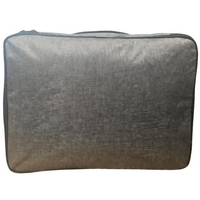 Geanta pentru Depozitare Acte si Documente, Flippy, 1 Compartiment mare cu Curele Interioare, Impermeabila, 37 x 10.5 x 27 cm, Gri