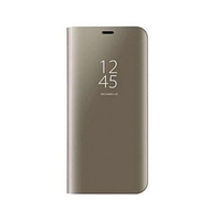 Husa de Protectie Tip Carte, Vafy, pentru Huawei P30 Pro, Flip Cover Oglinda, din Piele Ecologica si PC, Auriu