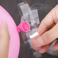 Banda Transparenta pentru Prinderea Baloanelor, Flippy, din PVC, 5 m, Gauri Duble, Transparent