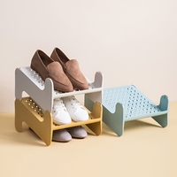 Suport pentru Pantofi, Flippy, cu Doua Straturi, Organizator, Antiderapant și Durabil, 26x24.8x16 cm, Maro