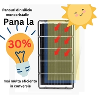 Lampa solara stradala Flippy, IP65, senzor de lumina, 510 LED-uri SMD, 5000 lm, panou 53W, putere 500W, autonomie 12-16 ore, telecomanda, montare prin fixare, pentru strada sau gradina, finisaj mat, material ABS, 91.6 x 36.5 x 8.7 cm, gri