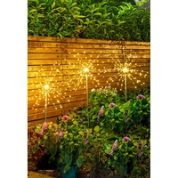 Lampa solara sub forma de artificii, 90 LED-uri, alb cald, Vafy