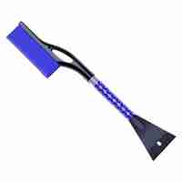 Perie de Zapada cu Racleta pentru Masina, Flippy, Multifunctionala, Demontabila, cu Maner Antiderapant, Aluminiu, Plastic, Fragmentarea Ghetii de pe Parbriz, Solutia pentru Iarna, pentru Dezghetare, 68x24x11.1 cm, Albastru