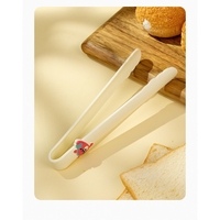 Set 4 Ustensile de Bucatarie, Flippy, pentru Copii, din Silicon, Termorezistente, Design Animat, 13 x 24 x 5 cm, Bej