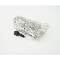 Sectiune Instalatie de Craciun Vafy, Tip Plasa, 80 LED-uri, 2 m x 1 m, 8 jocuri de lumini, Interconectabila, Fir transparent, Alb cald