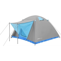 Cort camping iglu, 4 persoane, impermeabil, plasa anti-insecte, 240x210x130 cm, gri