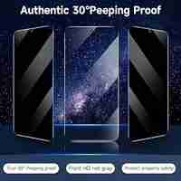 Folie Sticla Securizata, Vafy, Pentru Samsung Galaxy S23 FE, Privacy Classic, 2.5D, Confidentialitate 35°, Negru Transparent