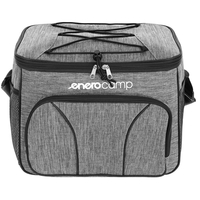 Geanta termica 18L cu buzunare laterale, strat termoizolant PEVA si curea reglabila, 33x21x26 cm, gri