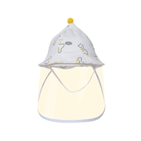 Palarie de Protectie pentru Bebelusi, Vafy, Model Ratuste, Pescareasca, de Primavara si Toamna, cu Masca si Fermoar, 48 cm, pentru 6-12 Luni, Alb