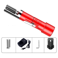 Dispozitiv Electric de Curatare Solzi Peste, Vafy, din Otel Inoxidabil, 28 x 5 cm, Rosu