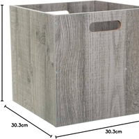 Cutie depozitare 5Five din lemn MDF, pentru raft, 30x30x30 cm, gri