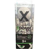 Kendama X Originala, Profesionala, Flippy, Cracked, din Lemn, 18 cm, Alb/Negru