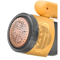 Aparat Pentru Curatat Scame, Par Si Praf, Vafy, cu LED, Pentru Diferite Tipuri De Material, Cu Lame Din Otel Inoxidabil, Compartiment de Depozitare, Maner Reglabil, 11x10.5x8.7 cm, Galben