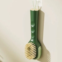 Perie pentru Curatare Incaltaminte cu Recipient pentru Detergent, Flippy, Perie Multifunctionala pentru Incaltaminte si Lenjerie, cu Peri Moi, Fara Deteriorare, 22x6x4 cm, Culoare Verde