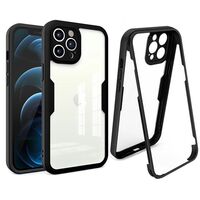 Husa Max Defence pentru Samsung Galaxy S22 Plus, Bumper Negru, Fata Dubla Transparenta, Protectie Antisoc Full 360 ( fata, spate, margini ), Vafy