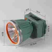 Lanterna LED de Montat pe Cap, Vafy, cu Raza Lunga de Zoom, Reincarcabila USB, Far Telescopic, Rezistent la Apa, Reglabil, pentru Pescuit in Aer Liber, Camping, Lumina Puternica, Lanterna, 10.5x8x6.5 cm, Verde Inchis