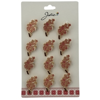 Set 12 Brose Martisor Primavara, Jolie, Model Buchet de Flori Roz