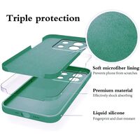 Husa de Protectie, Vafy, pentru Xiaomi Redmi Note 13 5G, Liquid Silicone, cu Microfibra pe Interior, Protectie Antisoc, Compatibil Incarcare Wireless, Verde