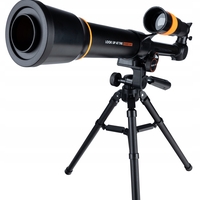 Telescop pentru copii cu stativ si 2 oculare pentru observarea cerului, 46x43x33 cm, negru