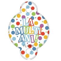 Set 10 Paie, Flippy, Colectia LA MULTI ANI, 27 x 7 cm, din Carton/Plastic, Multicolor