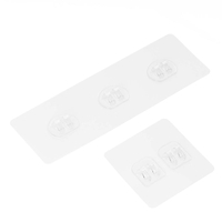 Set 5 polite metalice pentru dus cu montaj autoadeziv, inox, negru mat