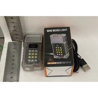 Lanterna UV LED Portabila, Vafy, Incarcare USB Tip C, Raza 50 m, 5W, 3 Culori de Lumina, 1200 mAh, 8 x 2 x 4.2 cm, Transparent Fluorescent