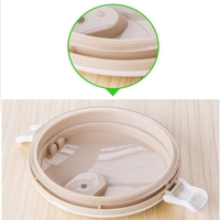 Caserola pentru alimente Flippy, lunch box, 700 ml, otel inoxidabil, maner, valva aerisire, inchidere etansa, 15 x 8.5 cm, albastru