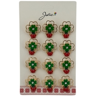 Set 12 Brose Martisor Primavara, Jolie, Model Trifoi cu Buburuza