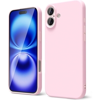Husa de Protectie Matte TPU, Vafy, pentru Apple iPhone 16, Protectie Camera, Antisoc, Antizgariere, Antialunecare, Acoperire Completa, Roz