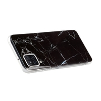 Husa protectie pentru Apple iPhone XR Soft IMD TPU Marble Negru cu Suport inclus