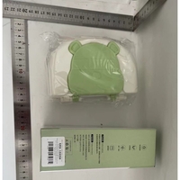 Set 7 Piese de Spalat/Uscat Biberoane, Flippy, Portabil, Peri de Silicon, pentru Tetine, Suzete, Biberoane, Paie, Cutie Inclusa, 16 x 11 x 5 cm, Model Ursulet, Verde