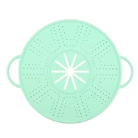 Capac Sita pentru Tigaie, Vafy, 28 inch, Capac din Silicon pentru Scuregere, Rezistent la Remperaturi ridicate, Anti-Stropire, Deflector de Ulei, Verde deschis