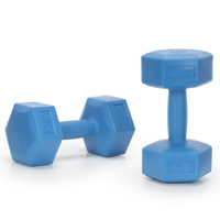 Set gantere hex 2x2,5 kg, bitum cu invelis rezistent PP, albastru