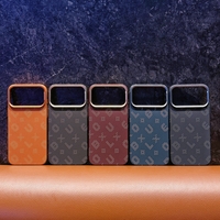 Carcasa Magnetica, Vafy, Compatibila Apple iPhone 16, din Fibra de Carbon, Litere Fosforescente, Portocaliu