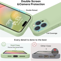 Husa de Protectie Matte TPU, Vafy, pentru Apple iPhone 16 Pro, Protectie Camera, Antisoc, Antizgariere, Antialunecare, Acoperire Completa, Verde
