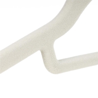 Set de 20 de umerase pentru haine, din velur, cu carlig rotativ, 45x23 cm, ecru