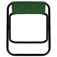 Scaun pliabil pentru camping sau pescuit, cadru metalic, maxim 100 kg, 26x26x34 cm, verde