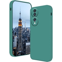 Husa de Protectie, Vafy, pentru Honor 70, Liquid Silicone, cu Microfibra pe Interior, Protectie Antisoc, Compatibil Incarcare Wireless, Verde
