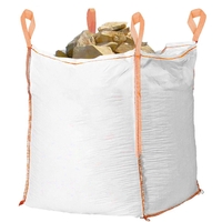 Sac gradina big bag pentru frunze si deseuri vegetale, 420 L, 500 kg, 75x75x75 cm, alb