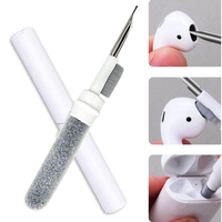 Kit de Curatare Casti 3in1, Flippy, Multifunctional, din ABS, 10.6 x 1.3 x 1.3 cm, Alb