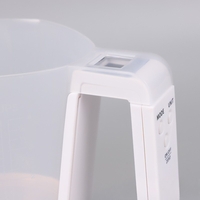 Cantar de Bucatarie 2 in 1, Vafy, Model Electronic, Tip Cana Gradata cu Masurare, pentru Lichide si Solide, Display Automat, 21.5 x 14.3 x 15 cm, Alb