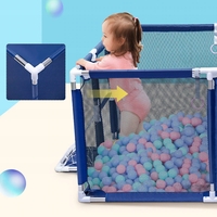 Tarc loc de joaca XXL pentru copii sau bebe, material textil, albastru, 230x122x62cm